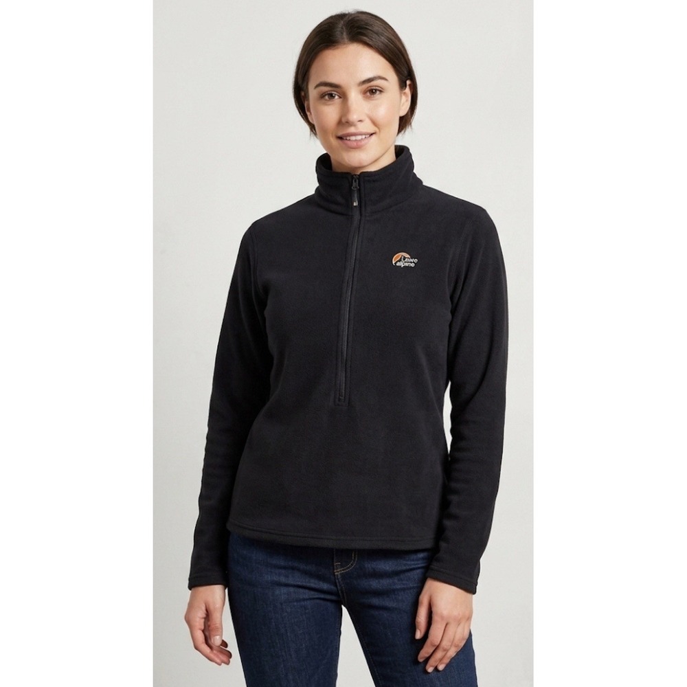 Lowe Alpine Womens Pul lover Jacket Small Black 1/4 Zip Made in Canada‎